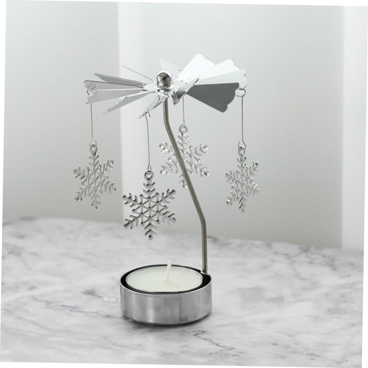 Happyyami Windmill Rotating Candle Holder Decorative