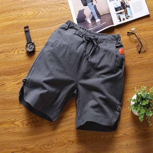 Mens Linen Casual Shorts for Summer