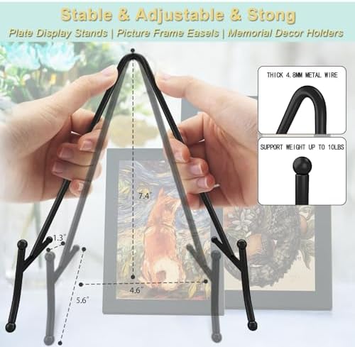 Adjustable Iron Plate Display Stand for Art and Decor