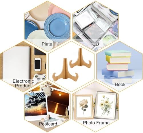 PH PandaHall 4 Pack Plate Stands for Display