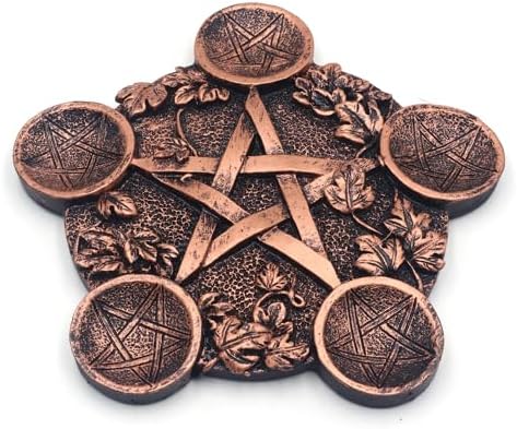 VSPDVO Star Candle Holder Pentacle Altar Tray