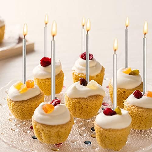24 Pcs Metallic Birthday Candles with Holders 1