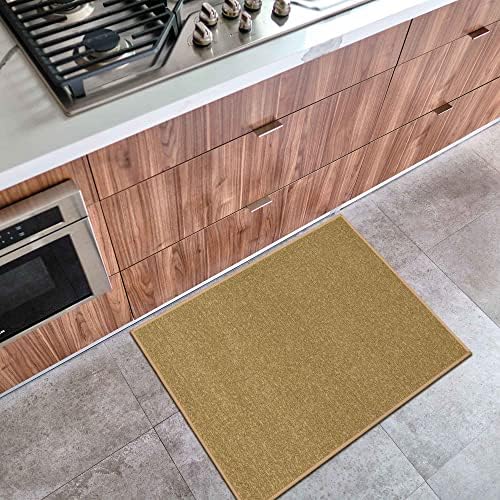 Otomanson 2 Piece Non-Slip Beige Runner Rug Set