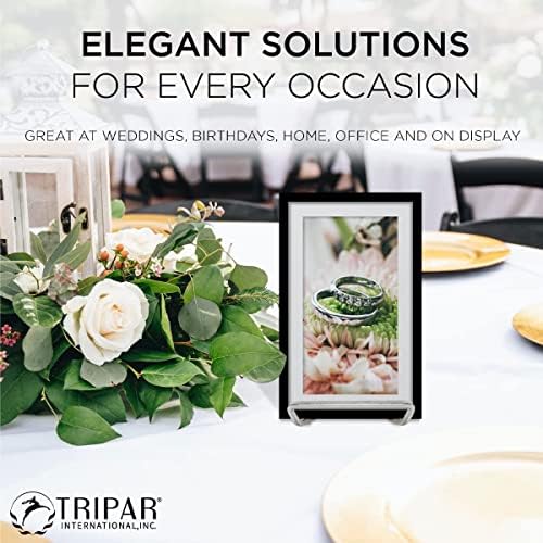 TRIPAR 6-Pack 4-Inch Metal Square Book Holder Stand