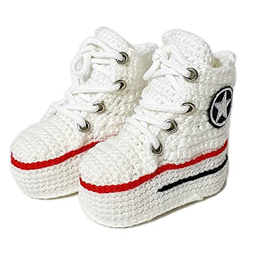 Handmade Toddler Crochet Canvas Sneakers with Personalized Design