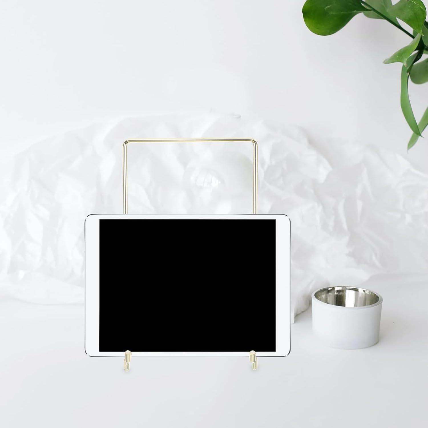 Luxshiny Stainless Steel Recipe Book Holder Stand