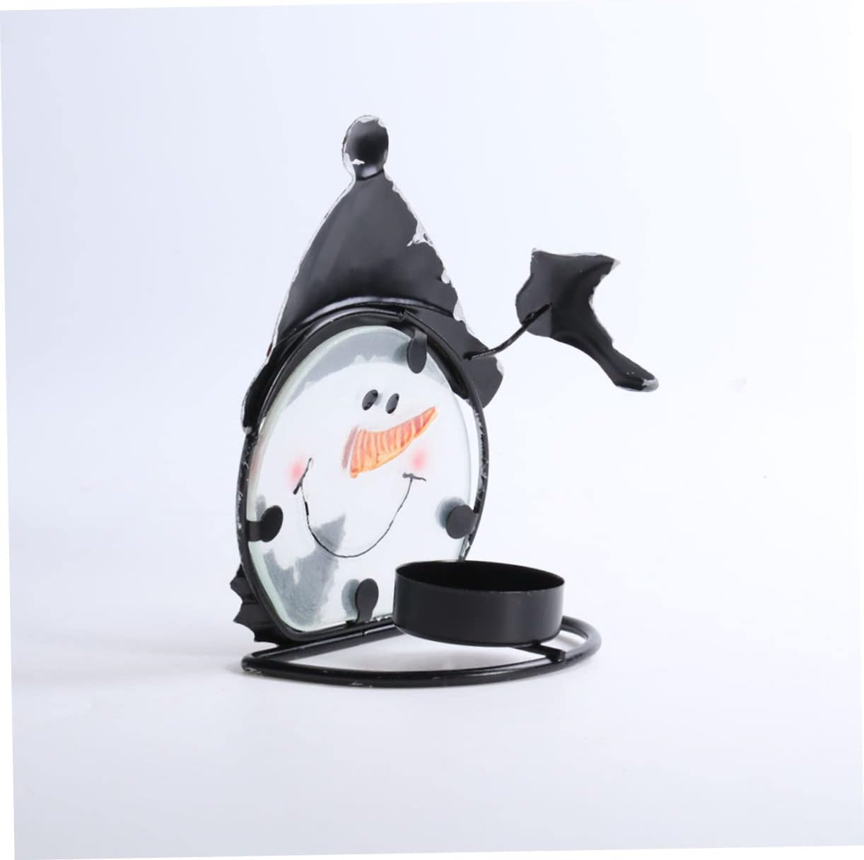 GOOHOCHY 1Pc Snowman Candlestick Holder for Christmas