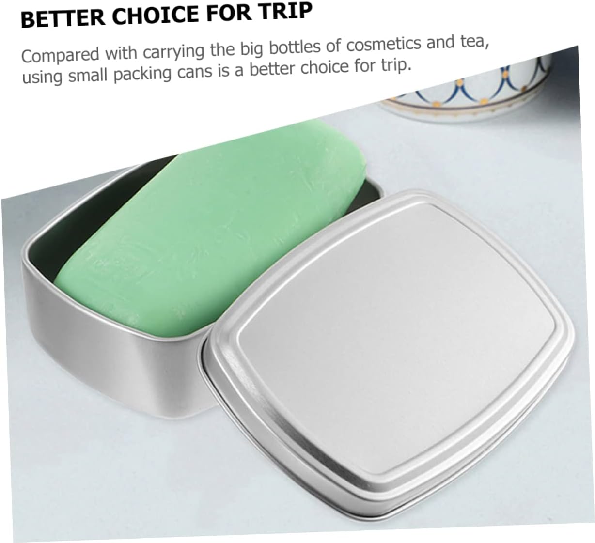 DOITOOL 12 Pcs Aluminum Travel Soap Candle Jar Set