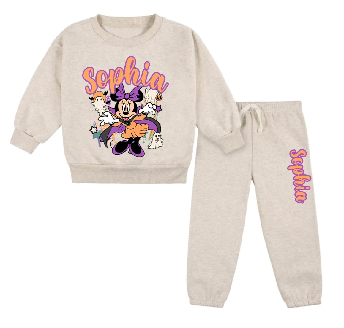 Personalized Minnie Halloween Fleece Set for 12 Month Baby