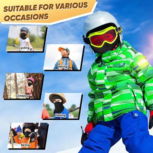 Ameceres Kids Balaclava Ski Mask Winter Cold Weather Windproof Face Cover