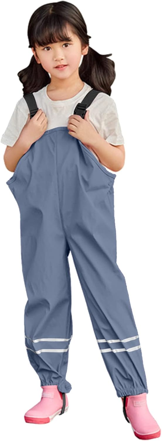 Toddler Waterproof Rain Pants with Elastic Waist