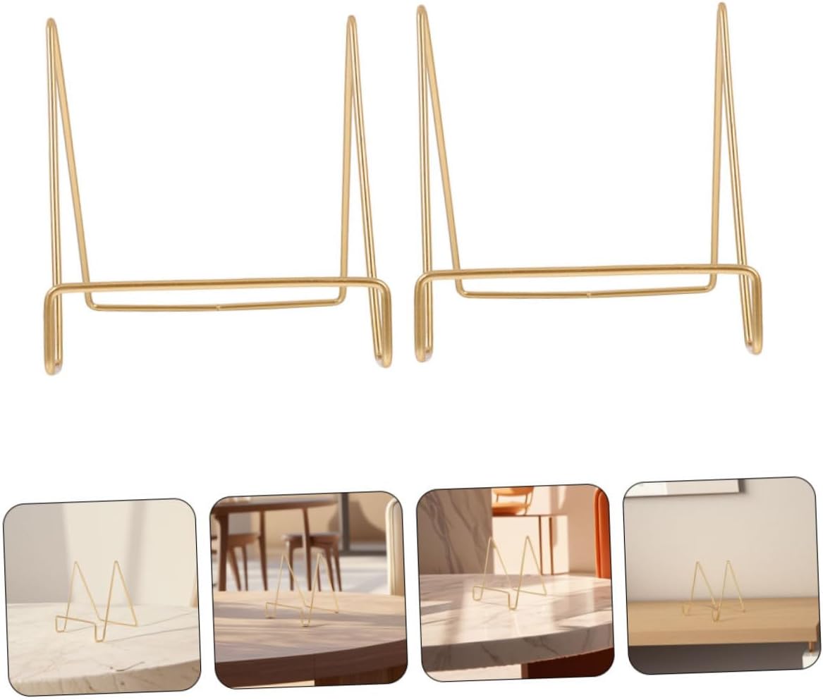Mikikit Heavy Duty Metal Easel Stand for Picture Frames and Cookbooks