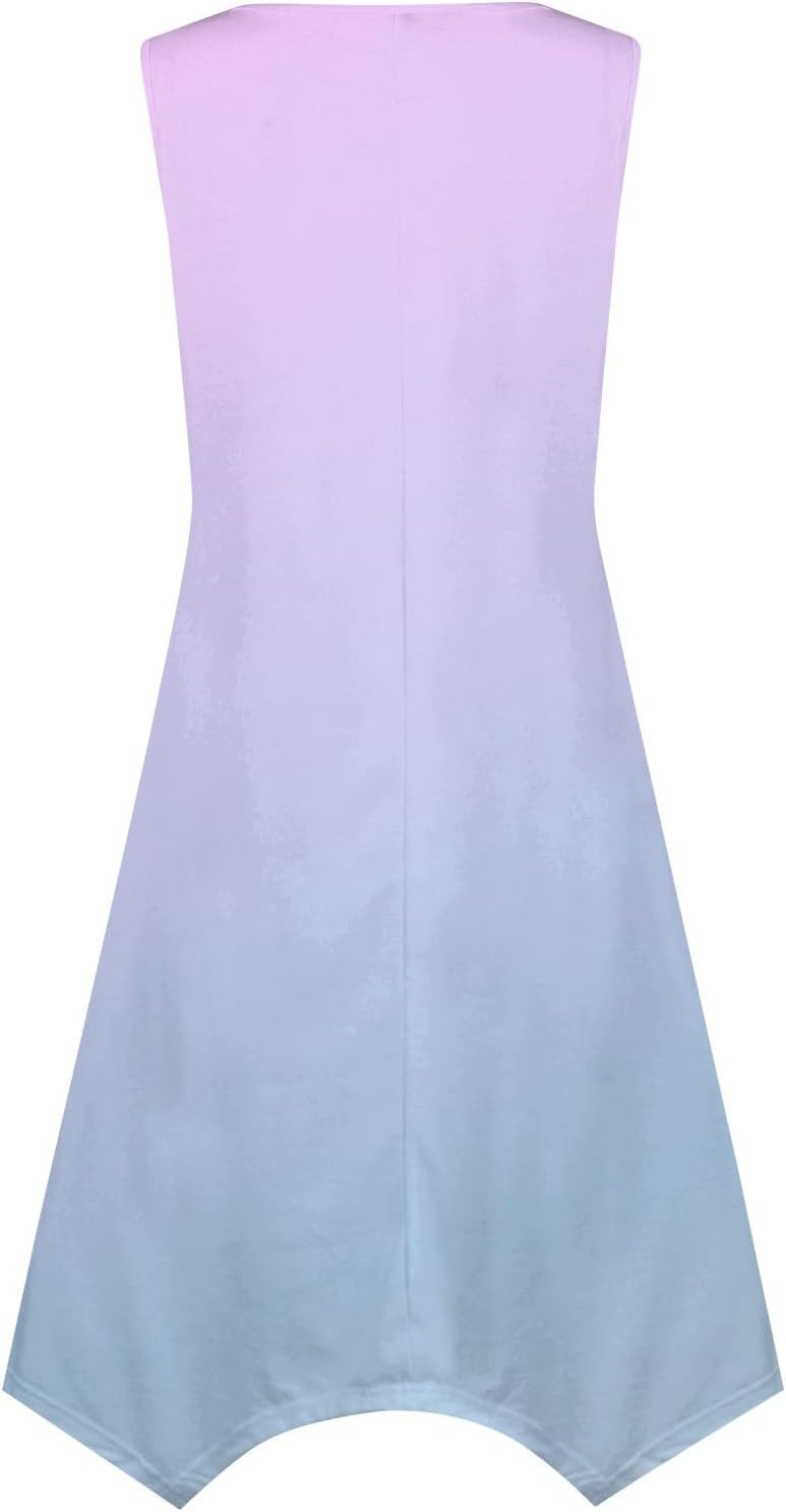 2024 Trendy Womens Flower Print Midi Sundress