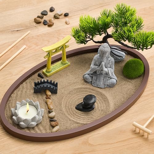Roanle Zen Garden Desk Kit Miniature Japanese Decor