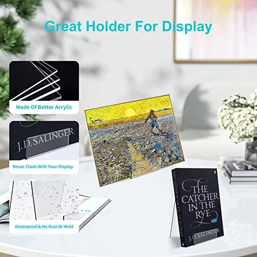 Boloyo Acrylic Display Easel 10PC Transparent Book Stand Holder