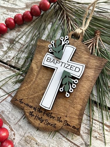 Baptism Christmas Tree Ornament Made in USA