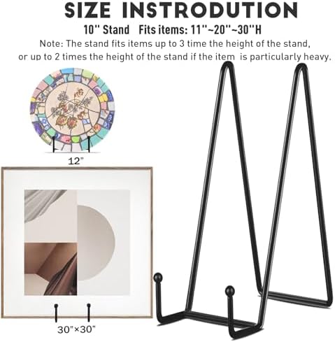 IBosins 5 Pack 10 Inch Easel Display Stand for Photos Books Collectibles