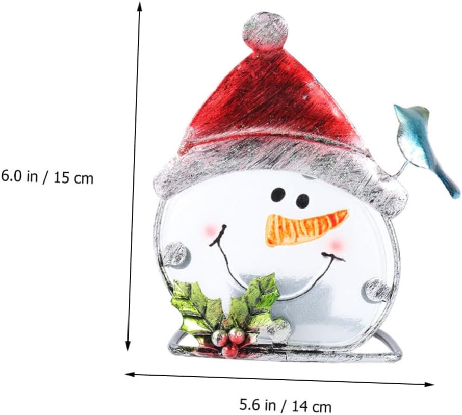 GOOHOCHY 1Pc Snowman Candlestick Holder for Christmas