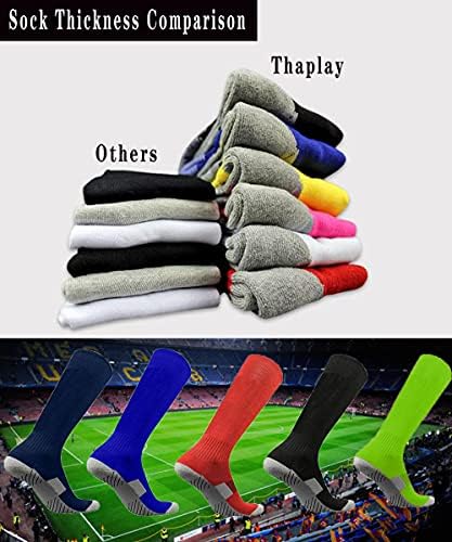 Thaplay Baseball Socks 3 Pairs for Kids Youths Adults 4-20 Years