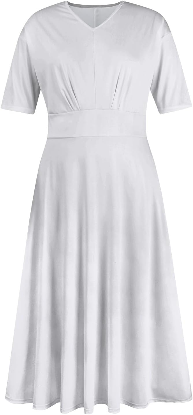 Womens 2024 Boho Maxi Dress V-Neck Summer Party Dress