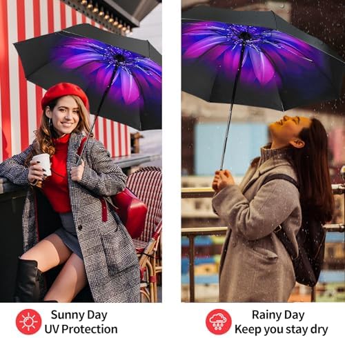 LLanxiry Compact Travel Umbrella Windproof Waterproof