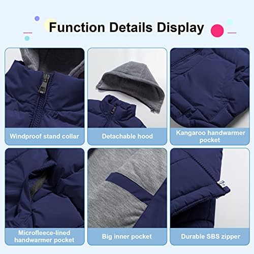 Pursky Warm Puffer Vest Coat for Kids 6-14Y
