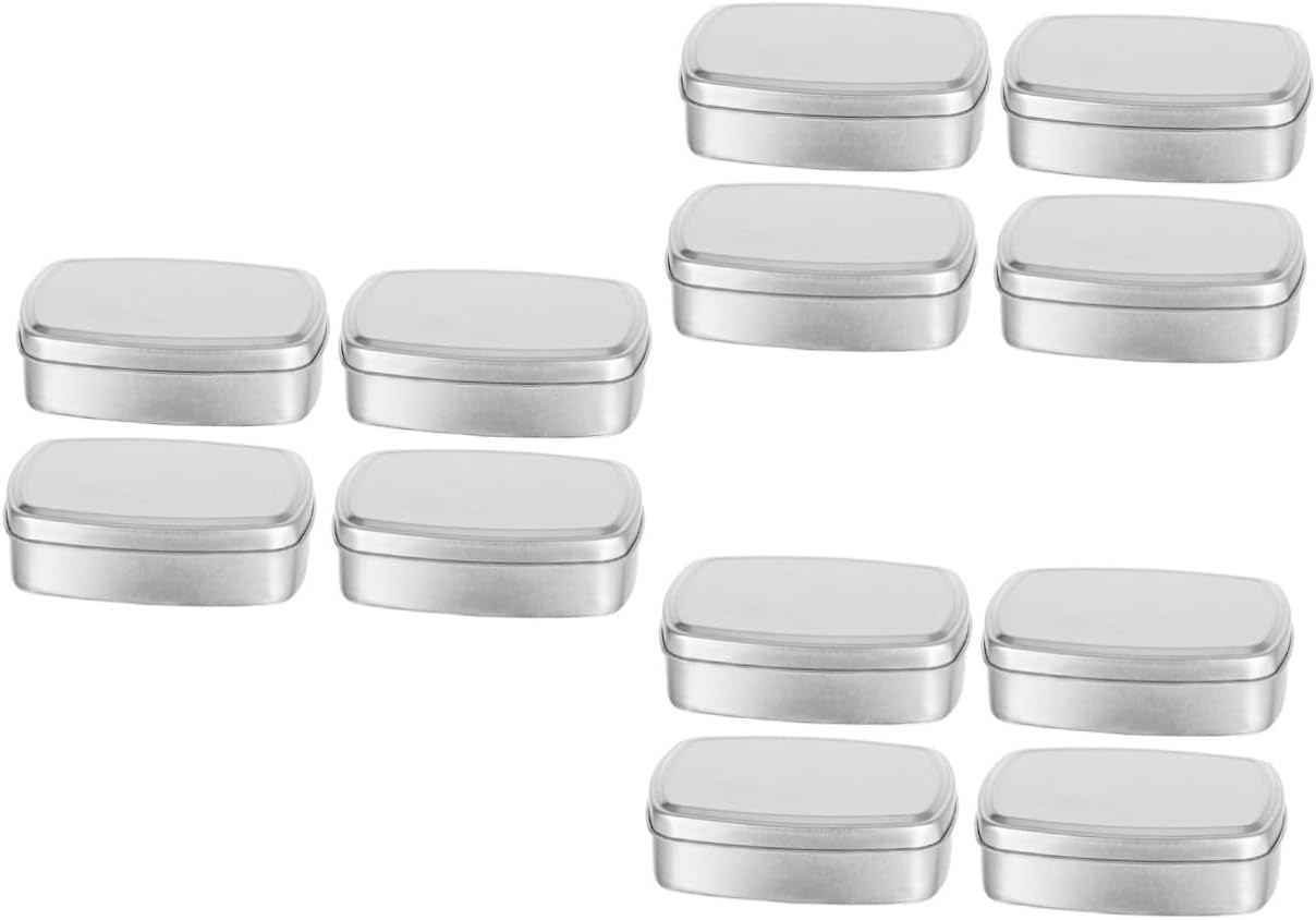 DOITOOL 12 Pcs Aluminum Travel Soap Candle Jar Set