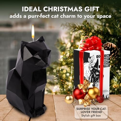 Lidy Cat Candle with Skeleton Love Blanket Bundle - 24 Hr Burn Gift Box