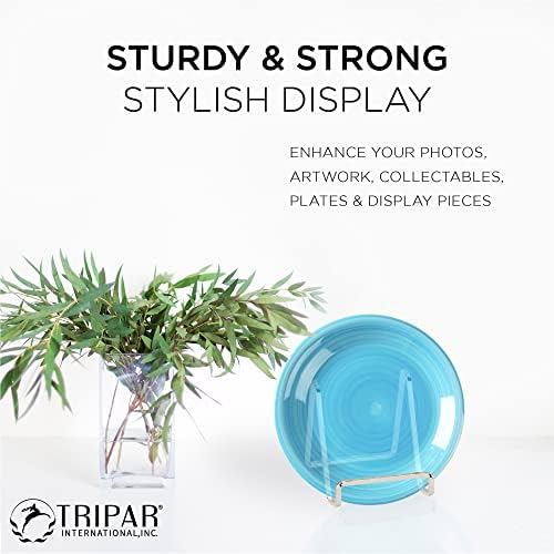 TRIPAR 3-Inch Silver Plated Square Book Holder Stand