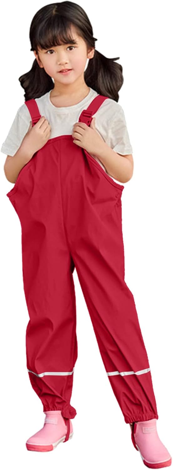 Rain Jumpsuit Romper for Boys and Girls with Suspenders