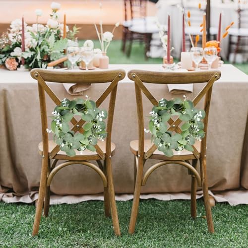 VIHOSE Boho Wreath Candleholder Set with LED Candles 10 Sets