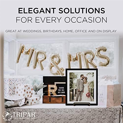TRIPAR 6-Inch Metal Mahogany Square Book Holder Stand