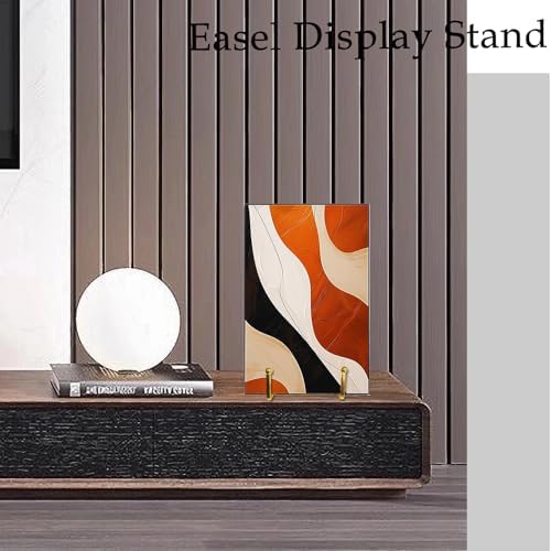 Constefire Plate Display Stand Set 45 Inch Gold 6 Inch Black Metal