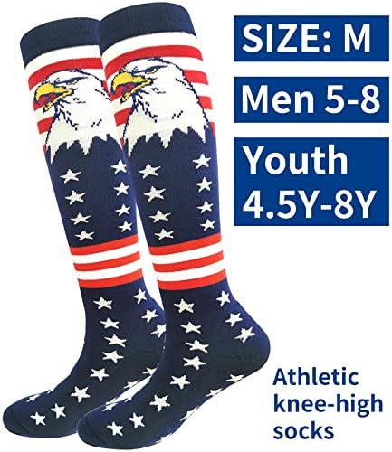 ORTCI American Flag Knee High Socks for Men Youth Boys 1