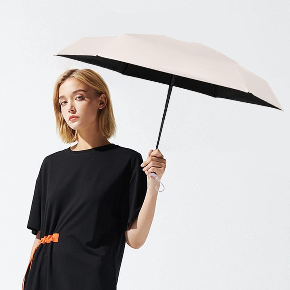 ESUFEIR Travel Sun Rain Umbrella with Case - Compact and Windproof