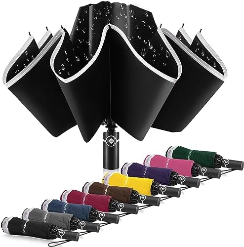 Bodyguard Inverted Umbrella with Reflective Stripe and Teflon Coating