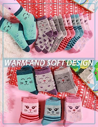 ANTSANG Kids Merino Wool Hiking Socks 6 Pairs