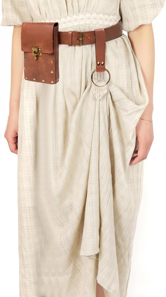 SUMGOGO Steampunk Belt Pouch Medieval Bag with Leather Strap