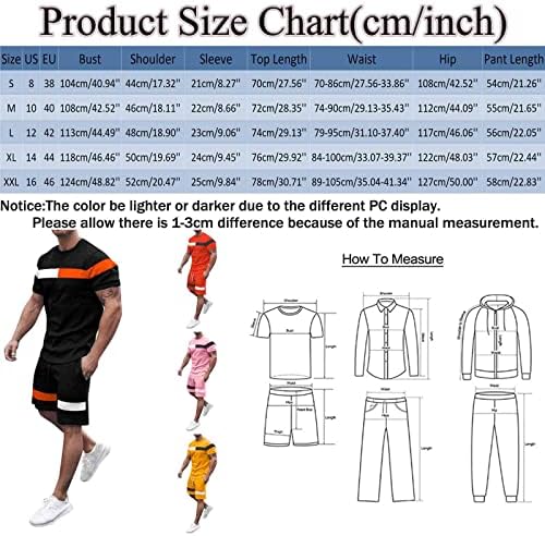 Wuitopue Mens 2 Piece Summer Tracksuit Set