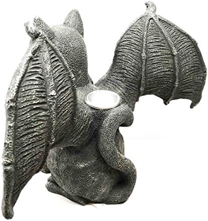 Vampire Dracula Fanged Cat Gargoyle Candleholder Figurine 1