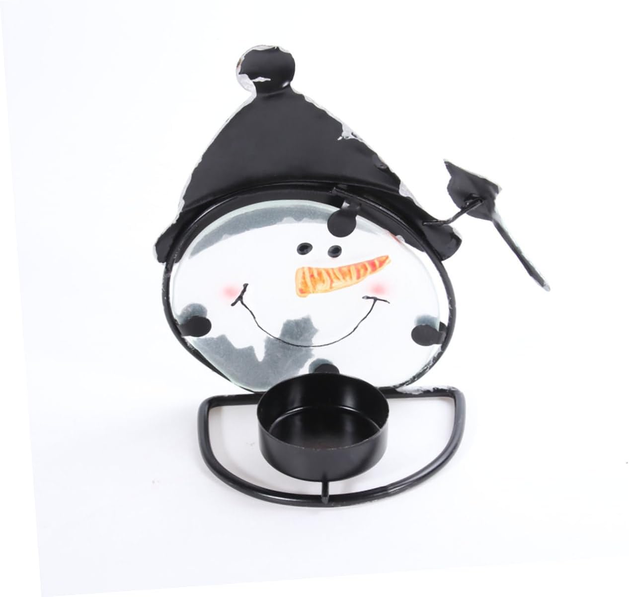 GOOHOCHY 1Pc Snowman Candlestick Holder for Christmas