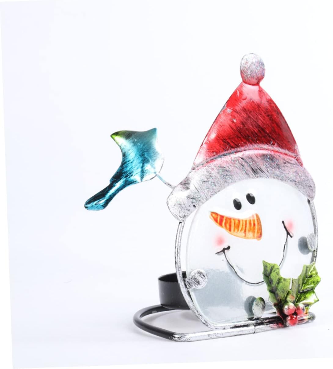 GOOHOCHY 1Pc Snowman Candlestick Holder for Christmas