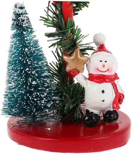 Snowman Theme Candle Holder Christmas Decor Festive Holiday Centerpiece