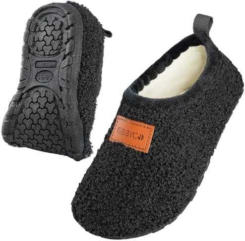OBBYCO Kids House Slippers Cozy Lightweight Non-Slip for Infant Boys Girls