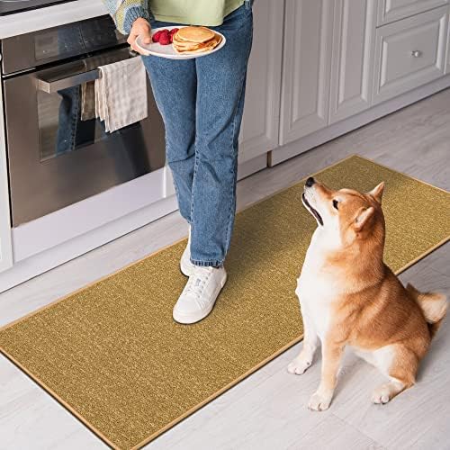 Otomanson 2 Piece Non-Slip Beige Runner Rug Set