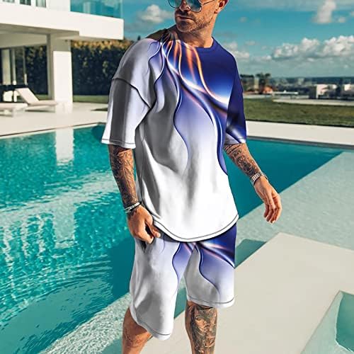 Wuitopue Summer 2-Piece Sweatsuit for Men