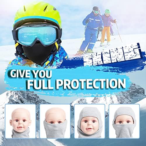 KOOLSOLY Kids Balaclava Face Mask - Winter Hat for Cold Weather Skiing