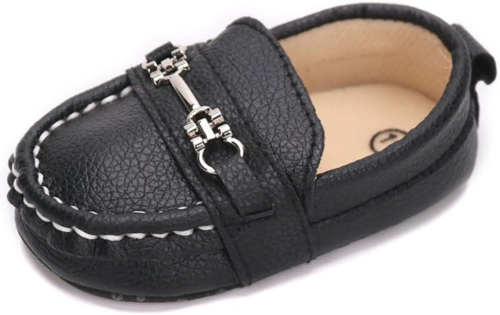 LONSOEN Baby Crib Shoes for Boys Girls Prewalker Walking