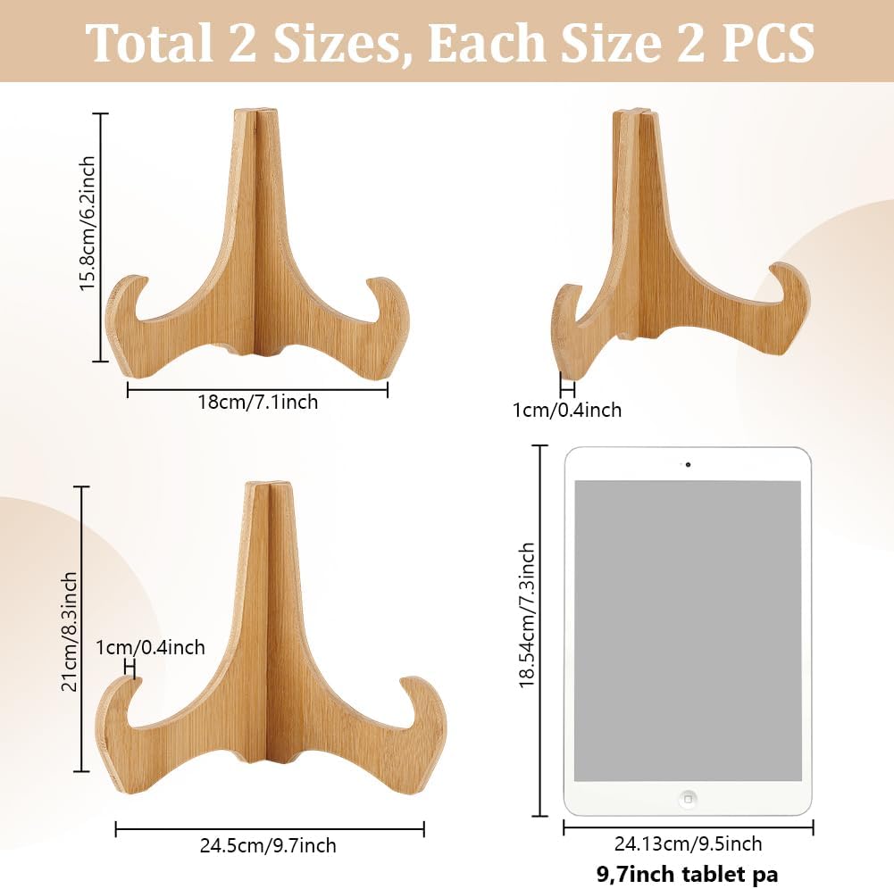 PH PandaHall 4 Pack Plate Stands for Display