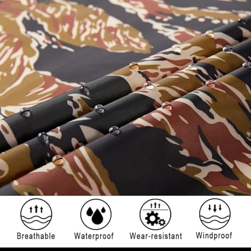 Salamra Hooded Rain Poncho Waterproof Raincoat Jacket with Pocket